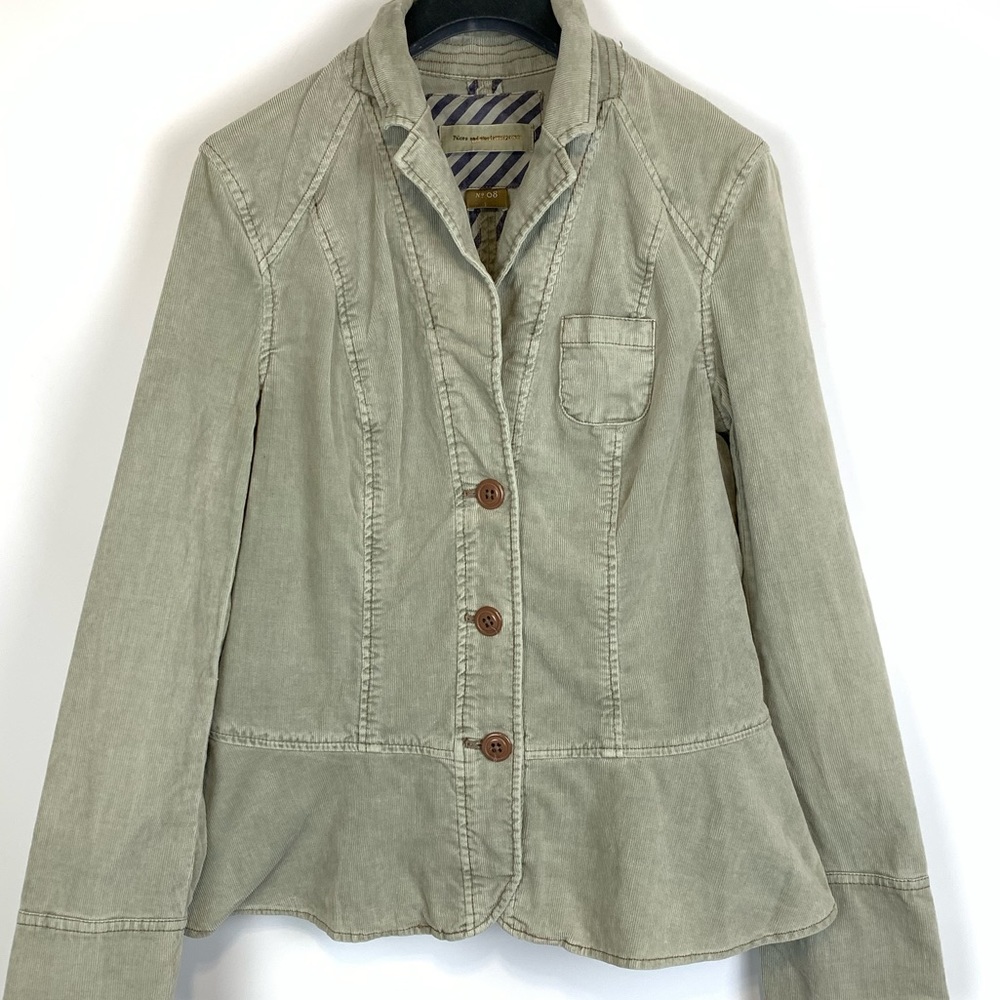 Anthropologie pilcro corduroy peplum jacket